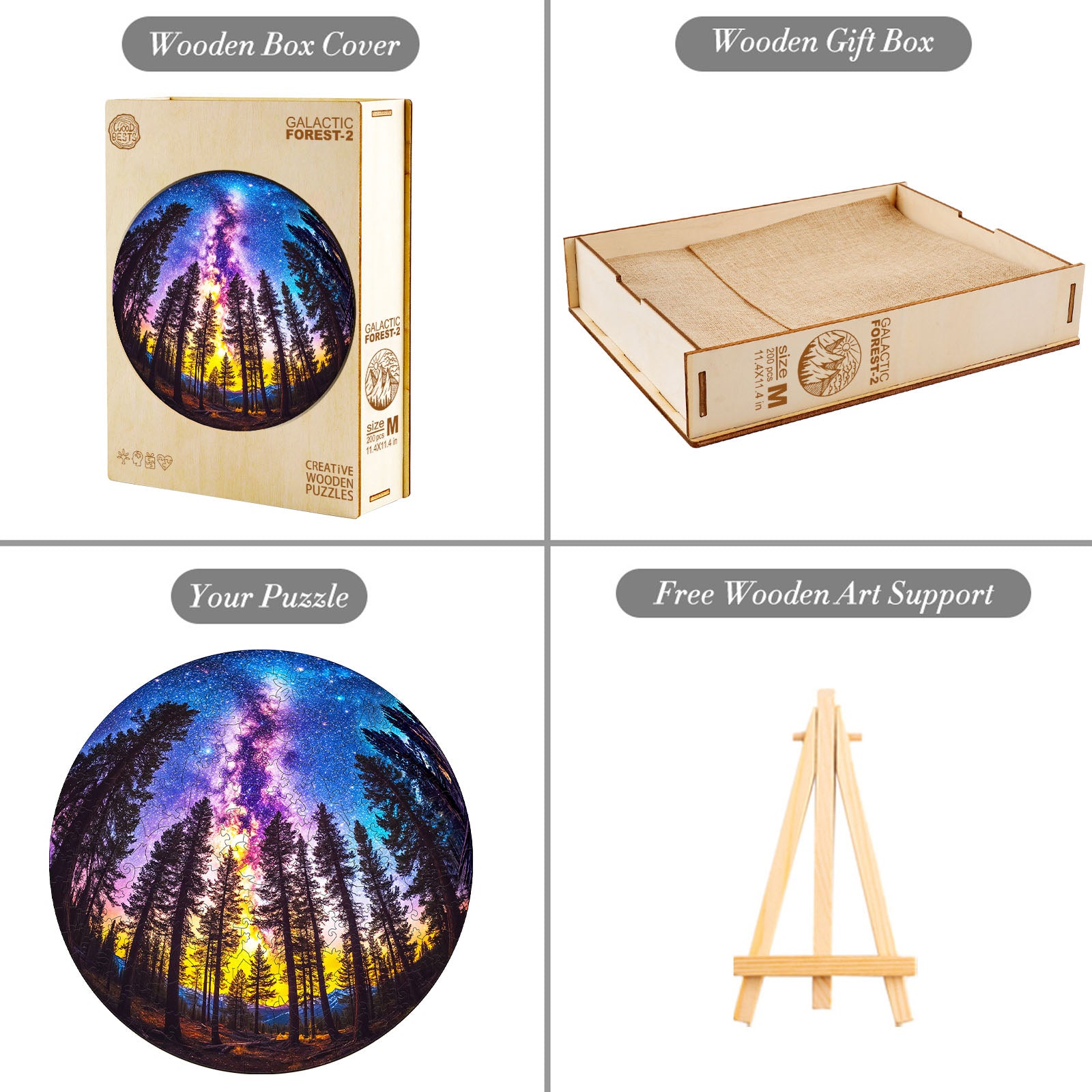 jigfoxy-galactic-forest-holzpuzzle-m-200-teile-wald image 4