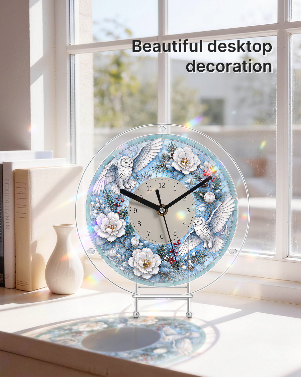 kaayee-clock-kit-winter-wonderland-snowy-owl-wanduhr-regular image 5
