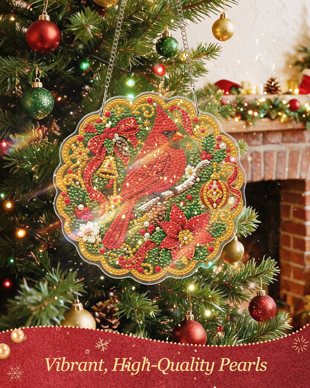 kaayee-suncatcher-puzzle-christmas-red-cardinal-20-cm image 2
