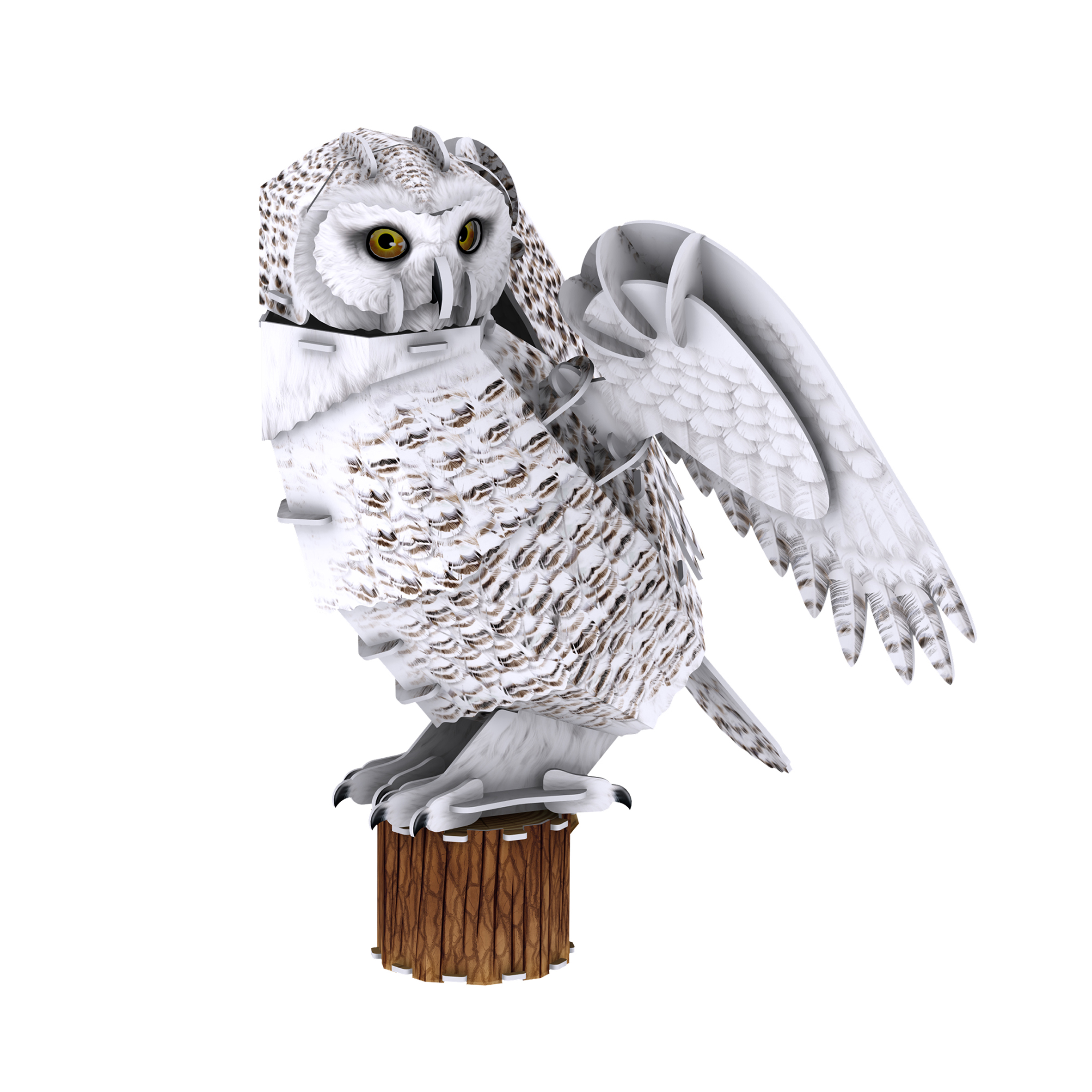 cubicfun-ds1079h-snowy-owl-3d-puzzle-schneeeule-tier image 2
