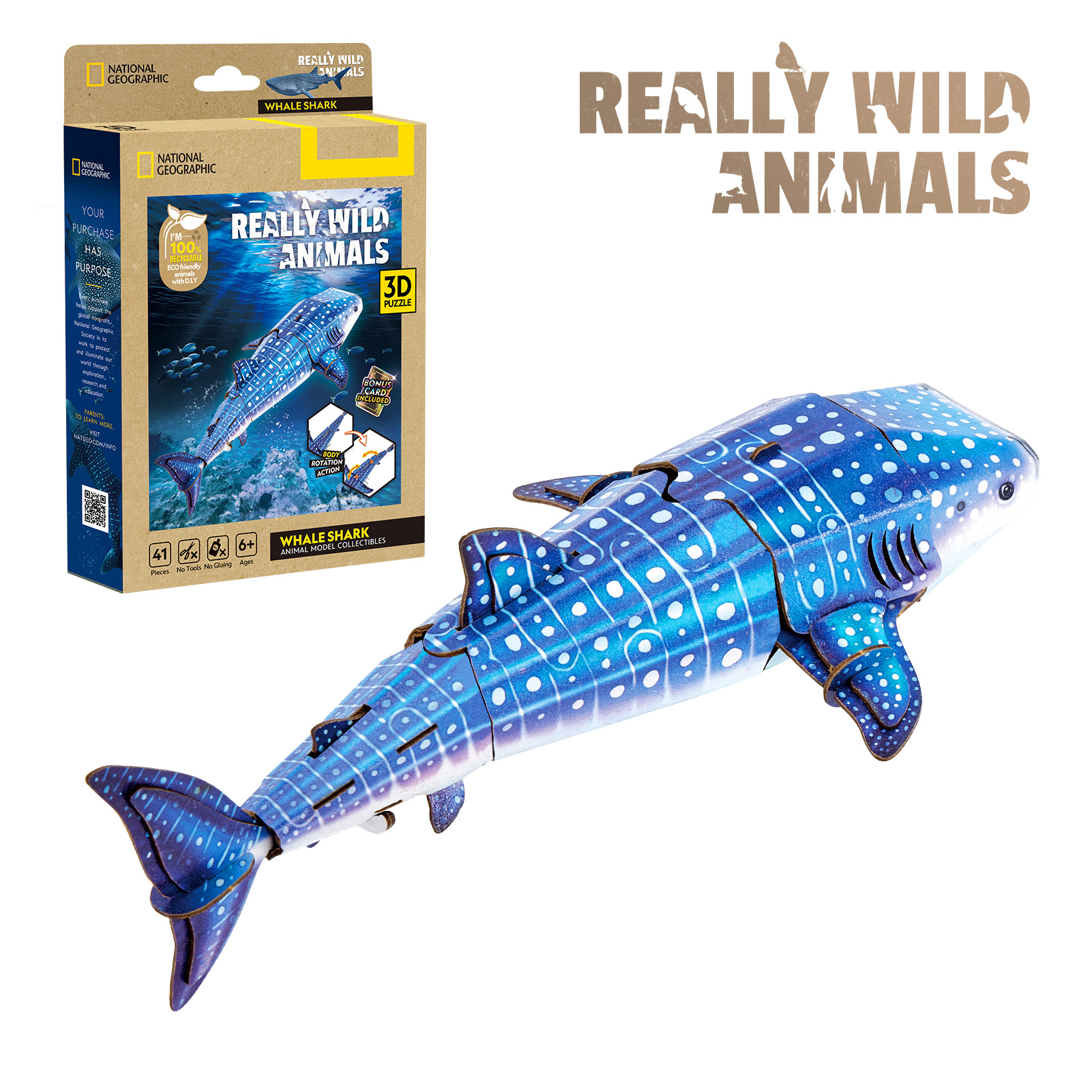 cubicfun-really-wild-animals-ds1189h-walhai-3d-puzzle-tier image 1