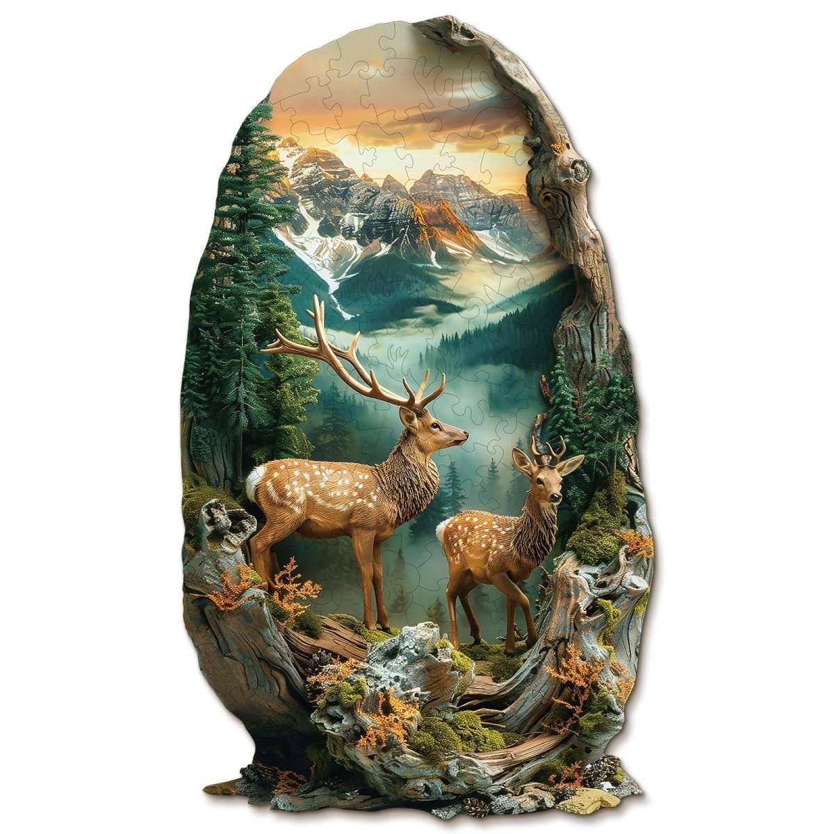 kaayee-wooden-puzzle-holzpuzzle-deer-forest-medium image 1