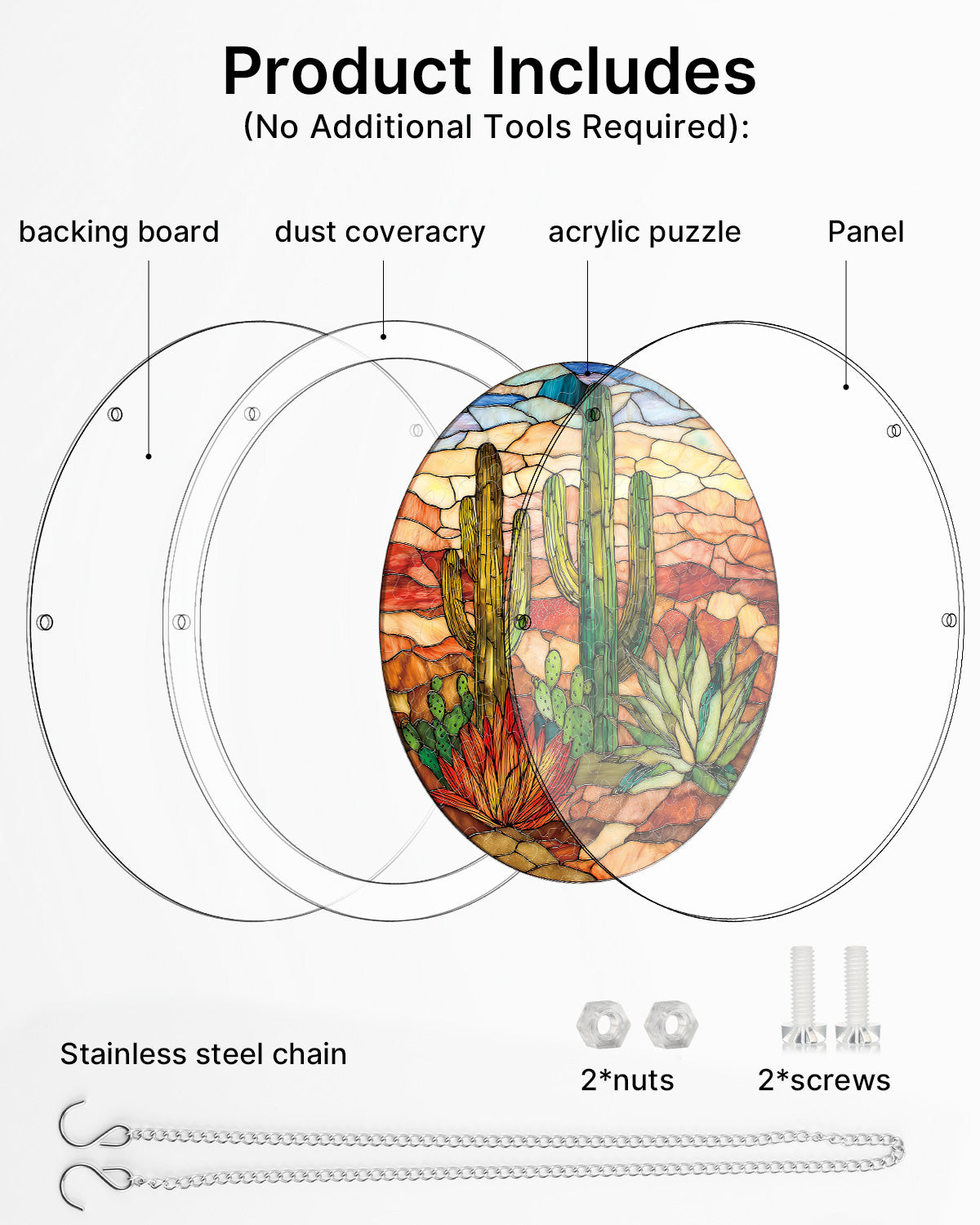 kaayee-suncatcher-puzzle-sunset-cactus-acryl-medium image 6