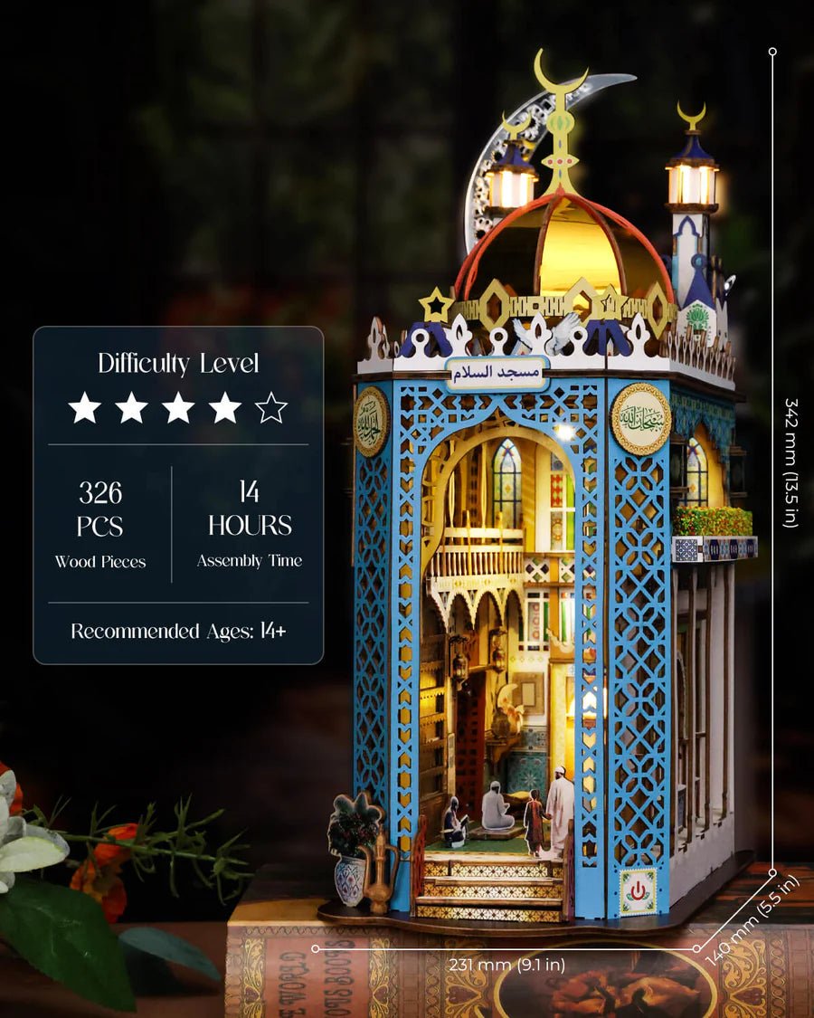 kaayee-mosque-book-nook-kit-3d-puzzle-mit-beleuchtung image 4