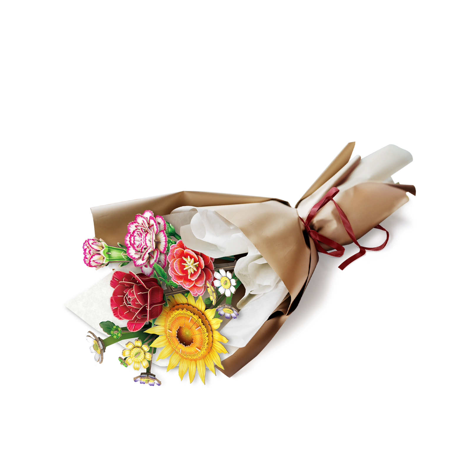 cubic-fun-botanical-collection-p867h-flower-bouquet-3d-puzzle-strau image 2