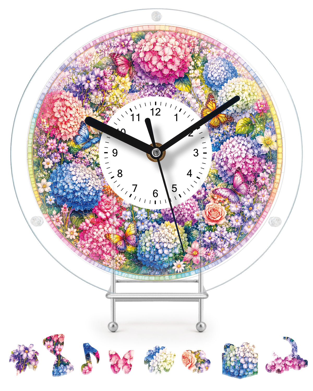 kaayee-clock-kit-hydrangea-symphony-puzzle-uhr-regular-size image 1