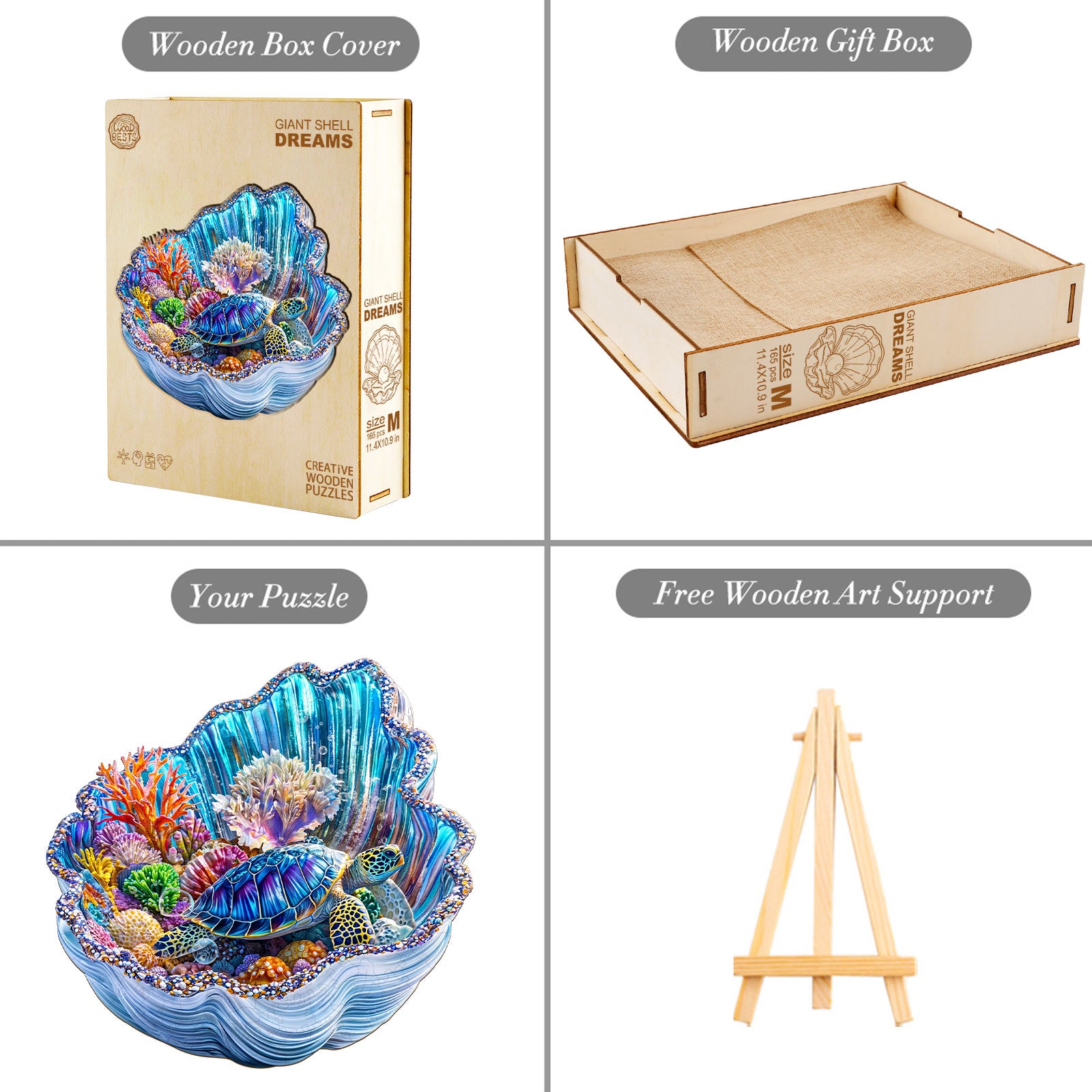 jigfoxy-seashell-ocean-holzpuzzle-s-85-teile-meer image 5