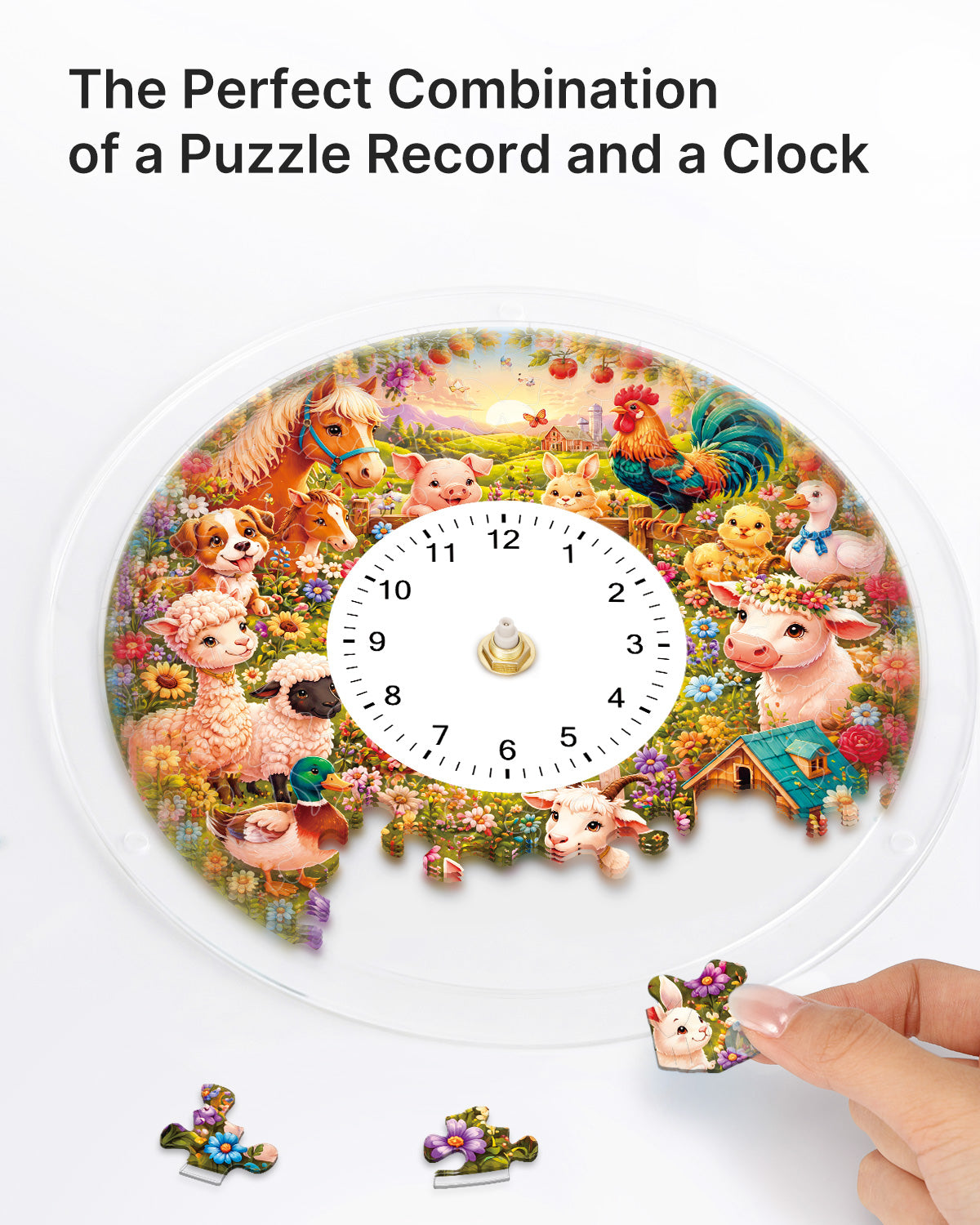 kaayee-clock-kit-farmyard-friends-puzzle-uhr-regular-size image 2