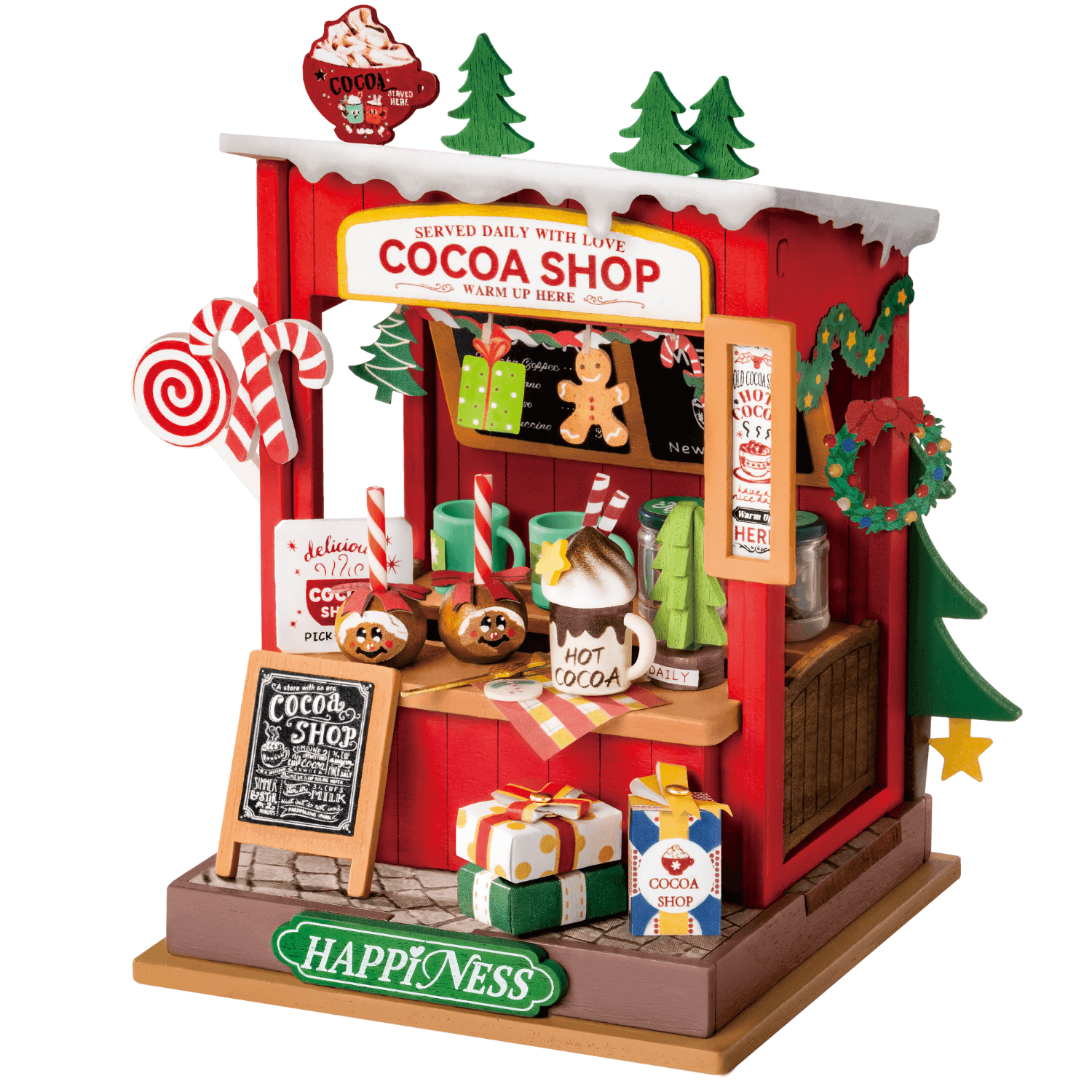 magicholz-weihnachtliche-kakao-shop-miniaturhaus-87-teile image 5
