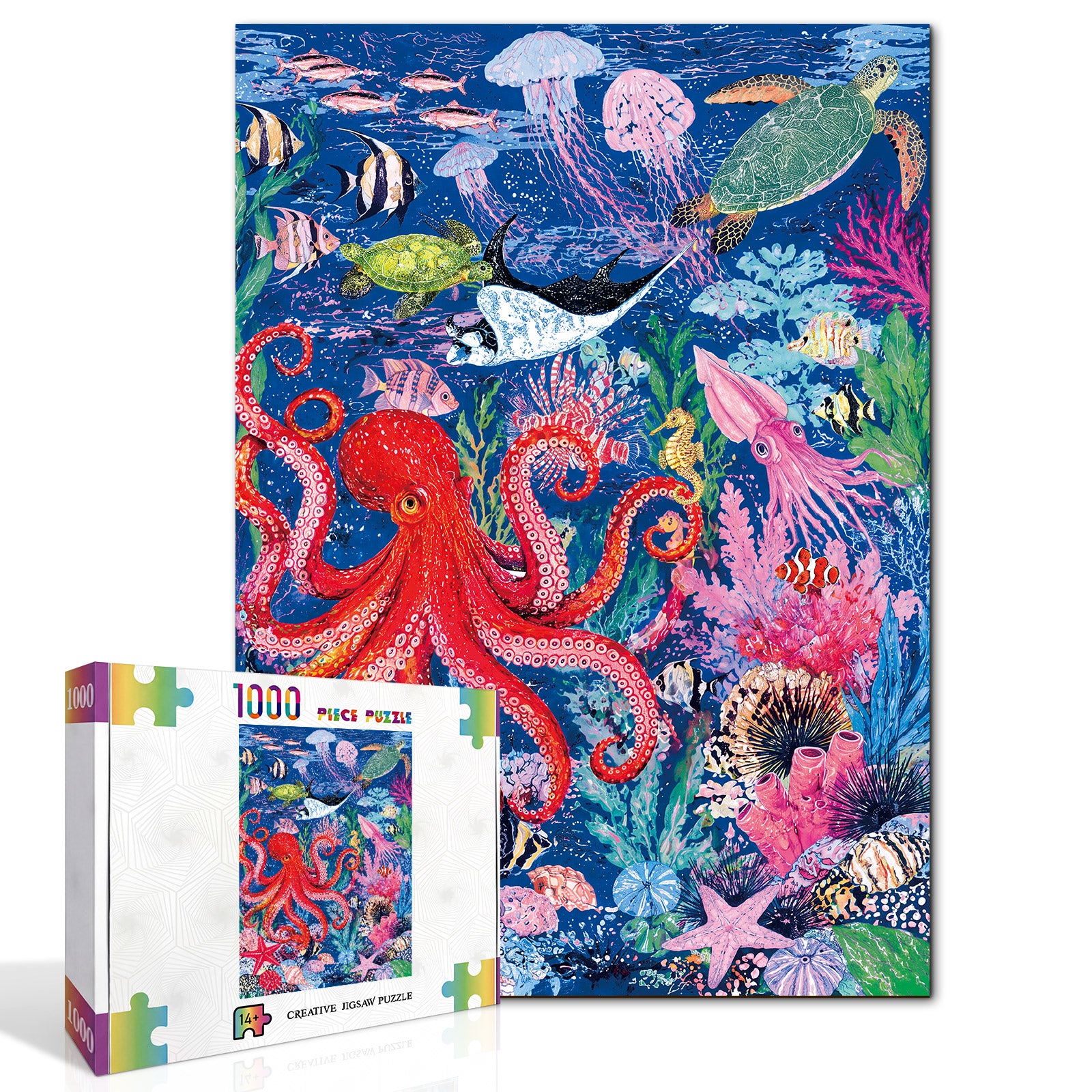 kaayee-cardboard-vibrant-ocean-1000-teile-puzzle-standard image 2