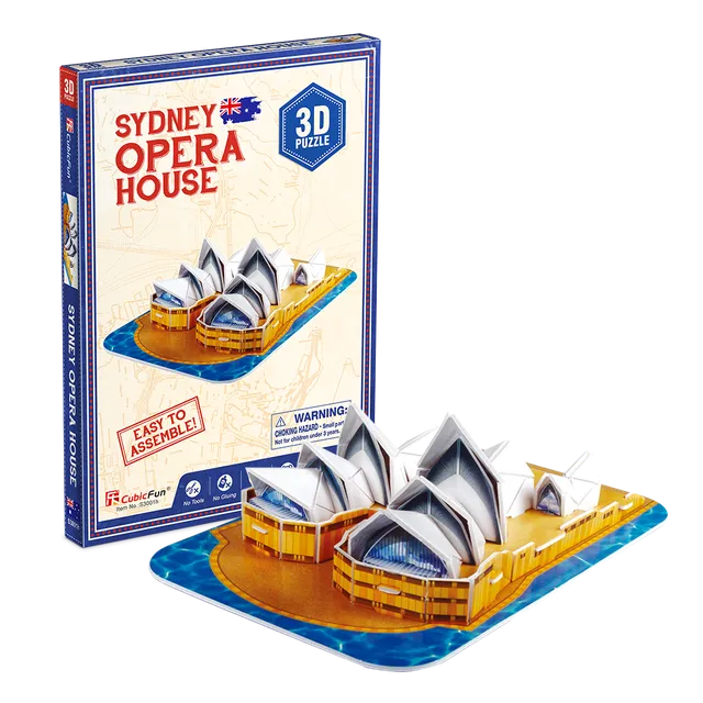 cubicfun-architecture-s3001h-sydney-opera-house-3d-puzzle-opernhaus image 1