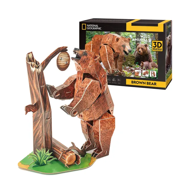 cubicfun-wild-animals-brown-bear-ds1096h-3d-puzzle-tier image 1