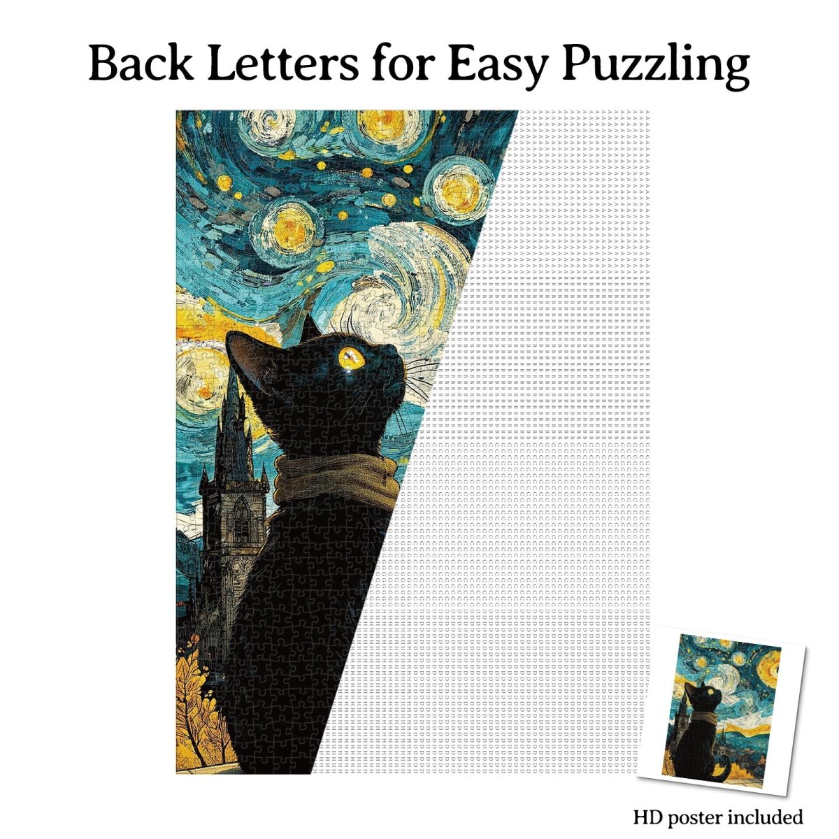 kaayee-cardboard-puzzle-1000-teile-moonlit-black-cat image 8