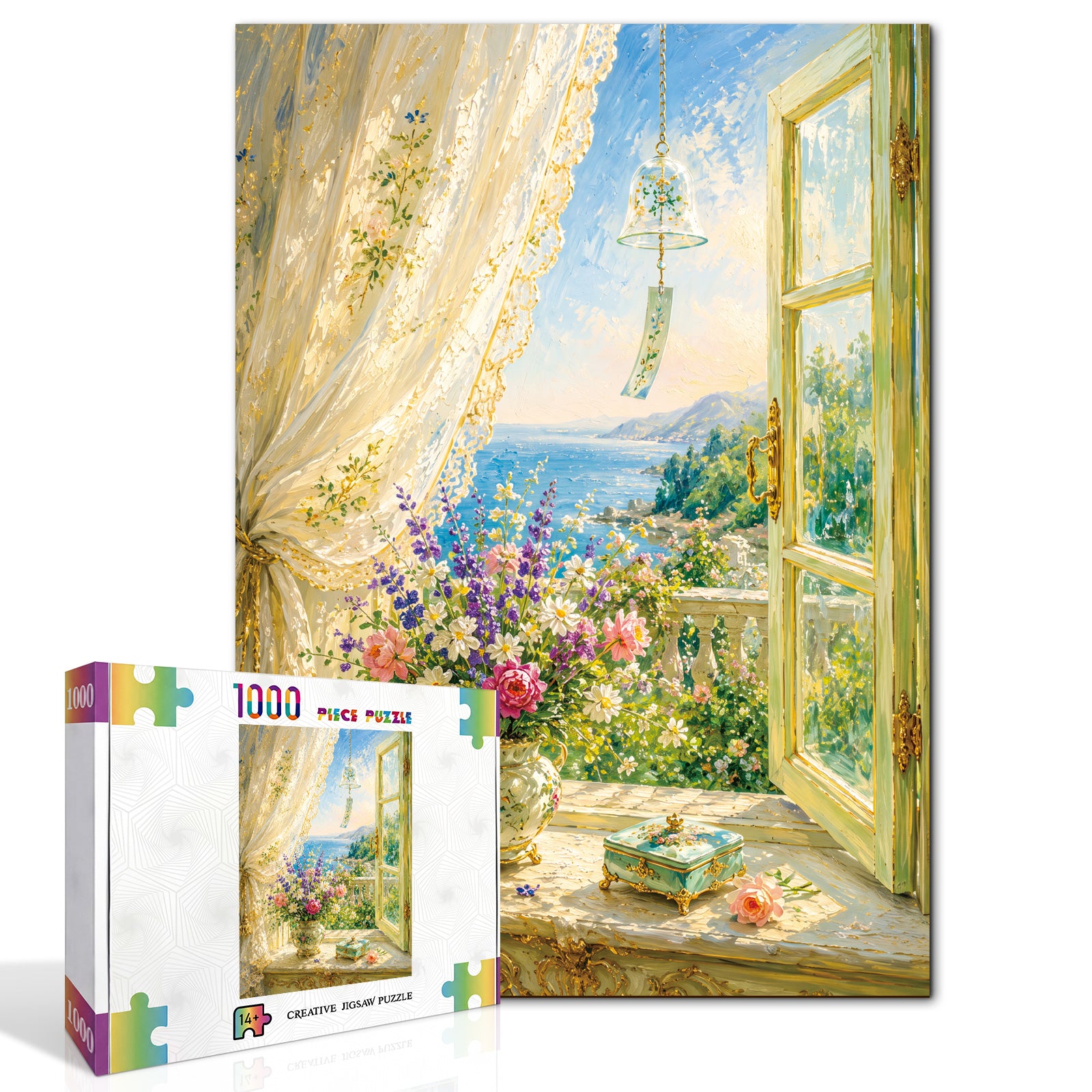 kaayee-cardboard-puzzle-garden-morning-light-1000-teile image 2