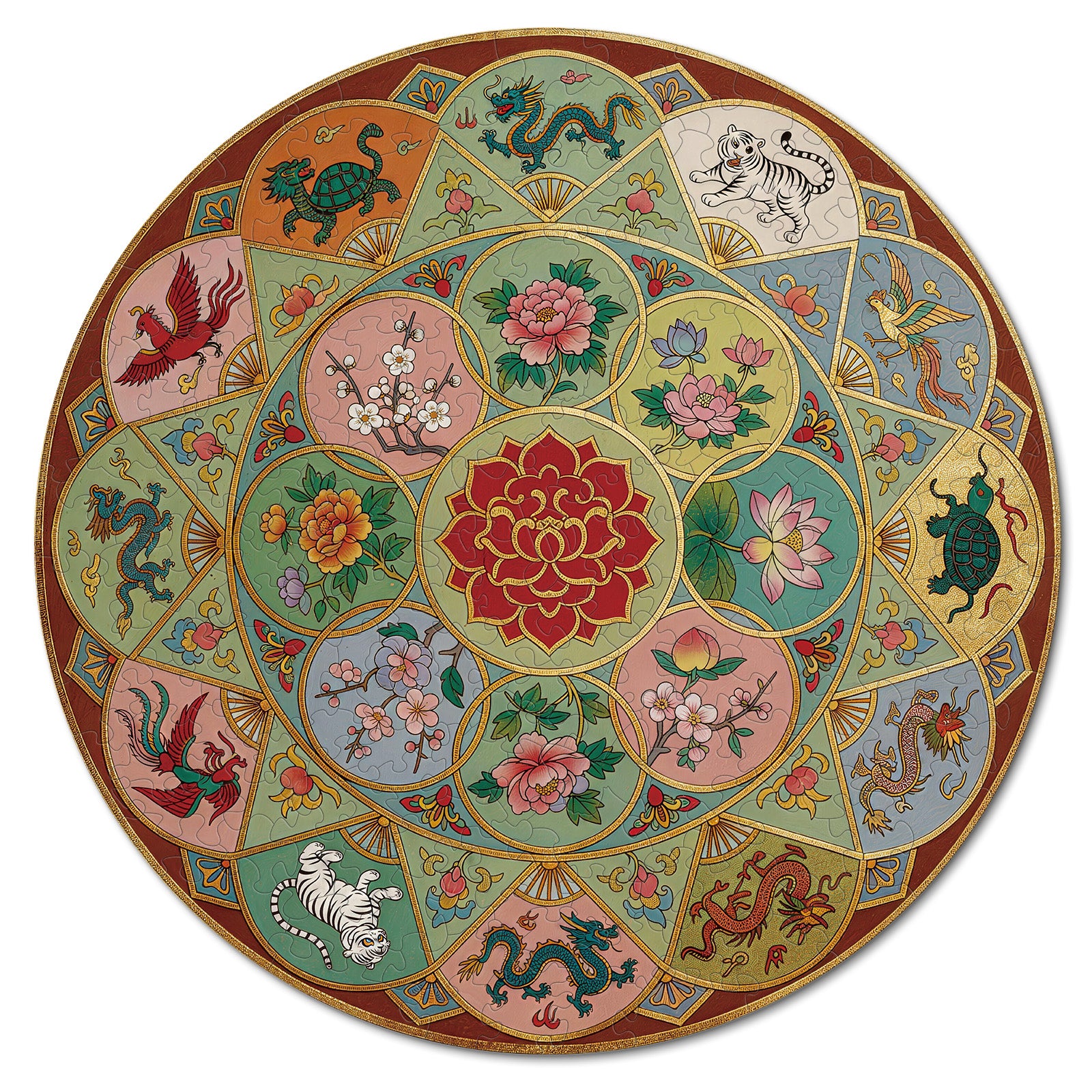 kaayee-auspicious-floral-mandala-holzpuzzle-medium image 1