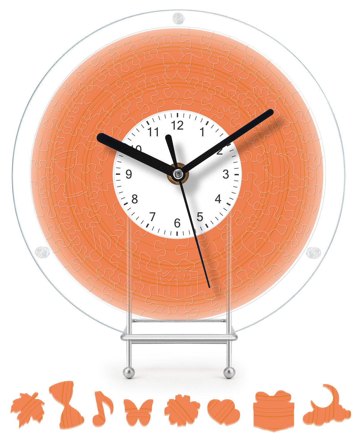 kaayee-clock-kit-vibrant-orange-puzzle-uhr-regular-orange image 1