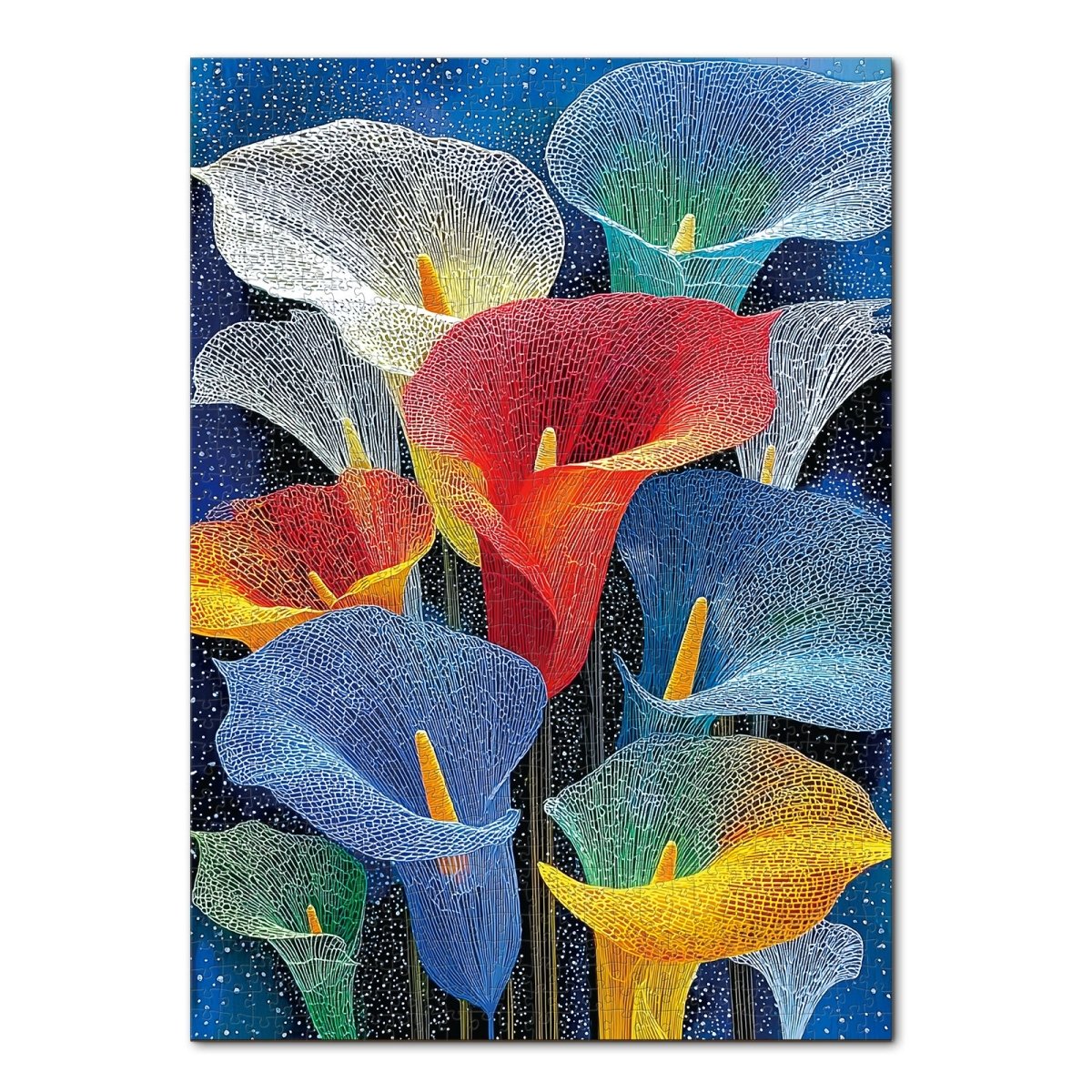 kaayee-cardboard-starlit-calla-puzzle-1000-teile-eco-blumen image 1