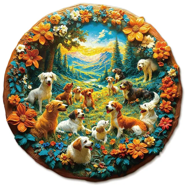 kaayee-wooden-puzzle-doggy-paradise-holzpuzzle-medium-hund image 1