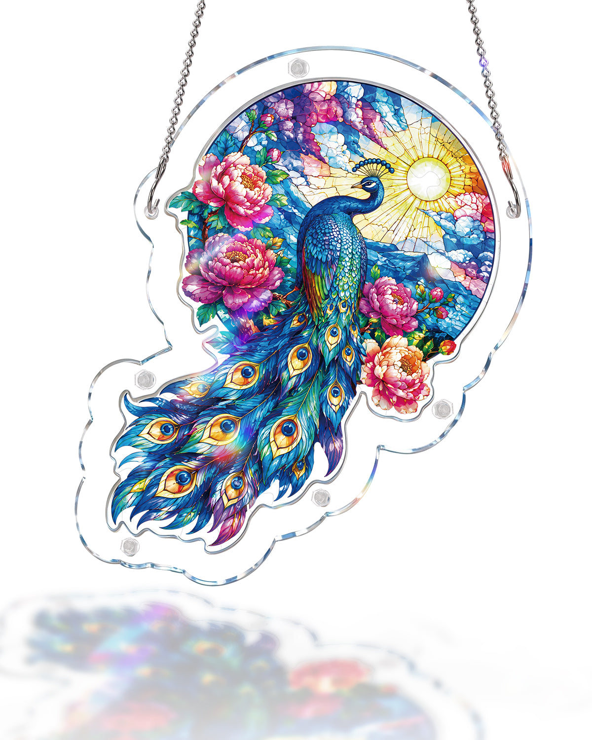 kaayee-moonlit-peacock-garden-suncatcher-fensterbild-medium image 1