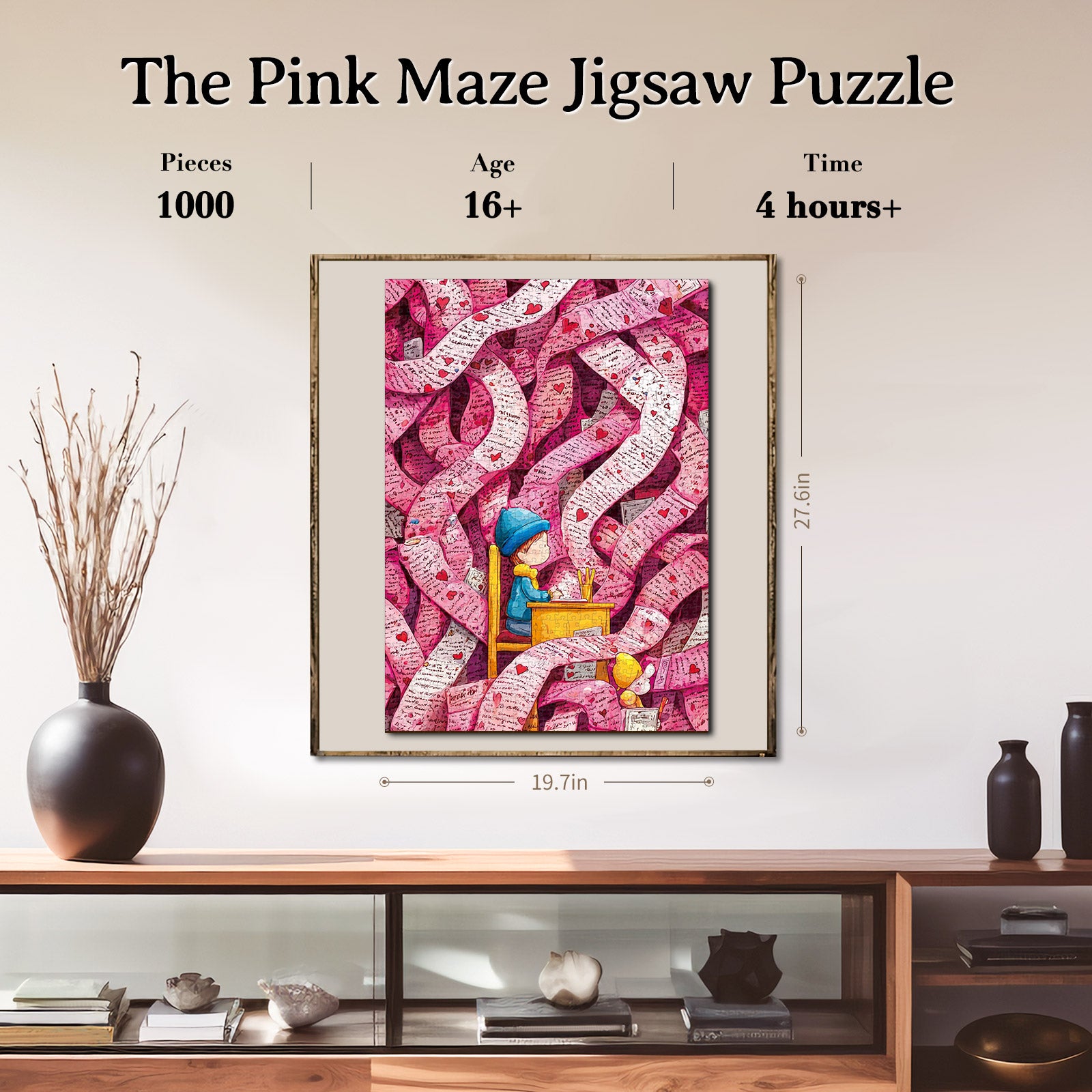 kaayee-cardboard-puzzle-the-pink-maze-1000-teile-standard image 6