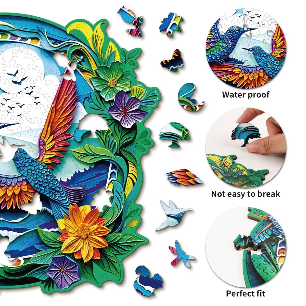 kaayee-hummingbird-holzpuzzle-medium-fan-favorite image 2