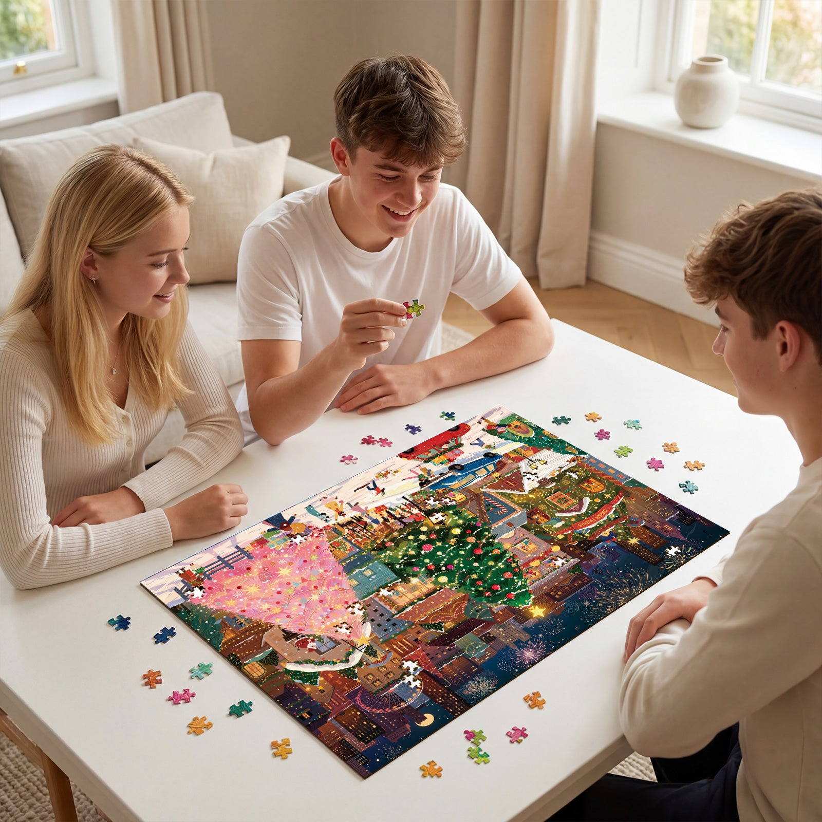 kaayee-snowy-christmas-square-puzzle-1000-teile-standard image 4