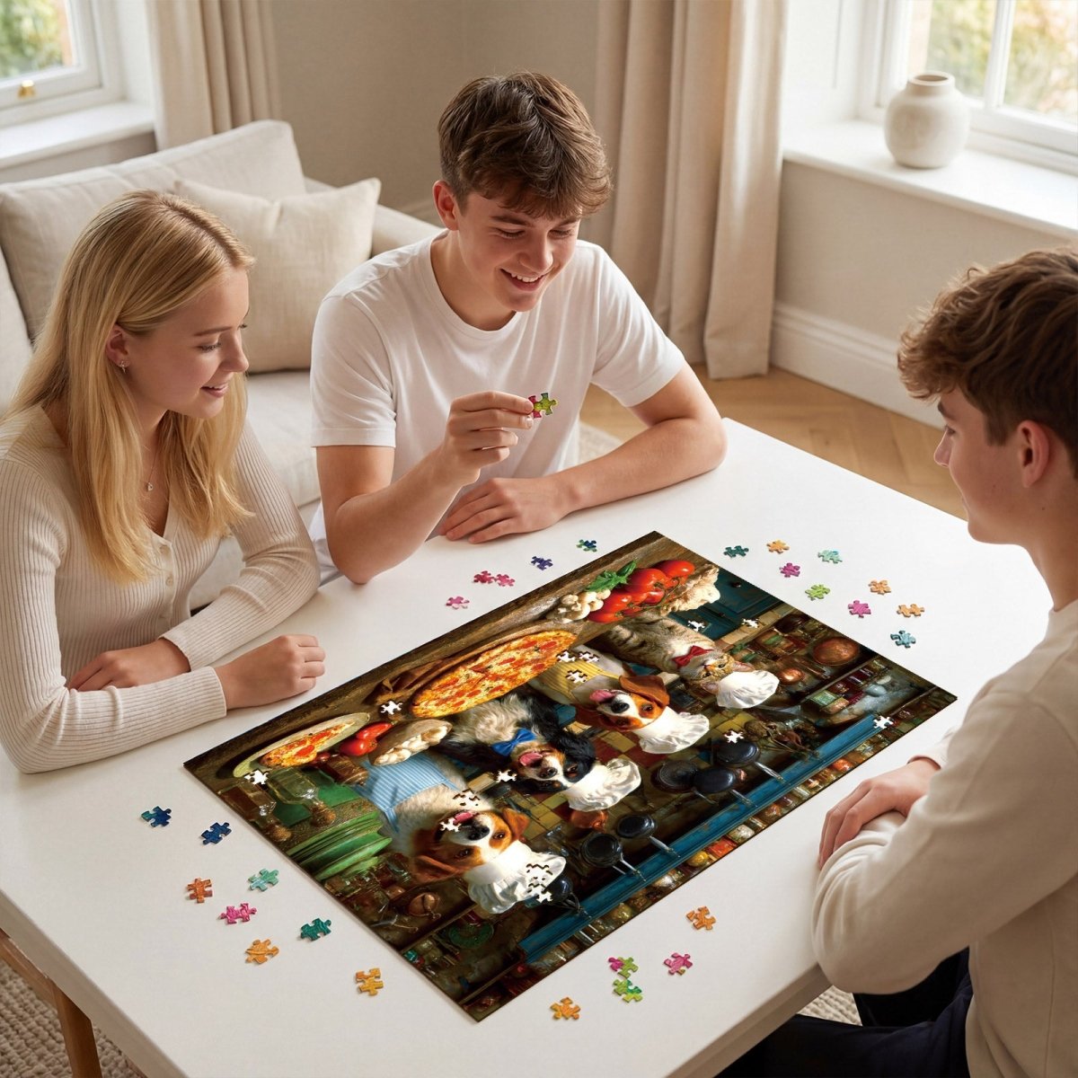 kaayee-cardboard-puzzle-chef-pup-squad-1000-teile-eco image 8