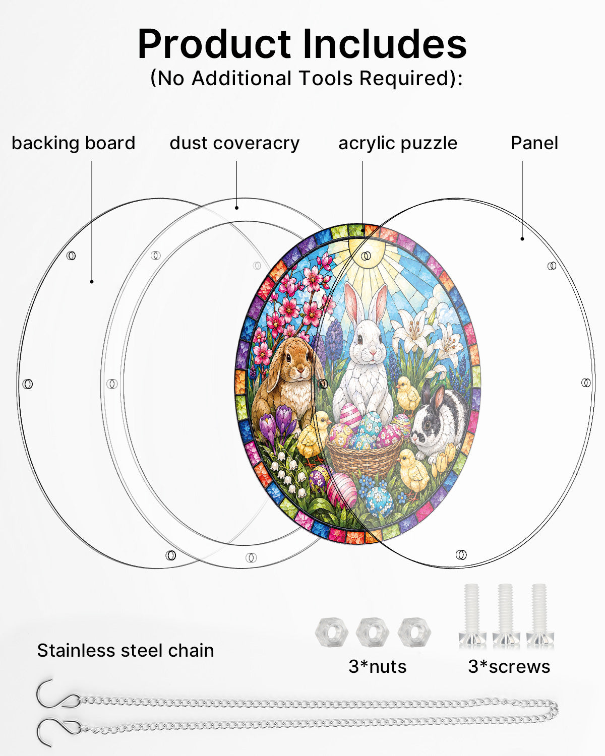kaayee-suncatcher-puzzle-spring-bunny-fensterbild-small-acryl image 6