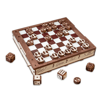 magicholz-spieleset-schach-brettspiel-holzbausatz-2-in-1 image 2
