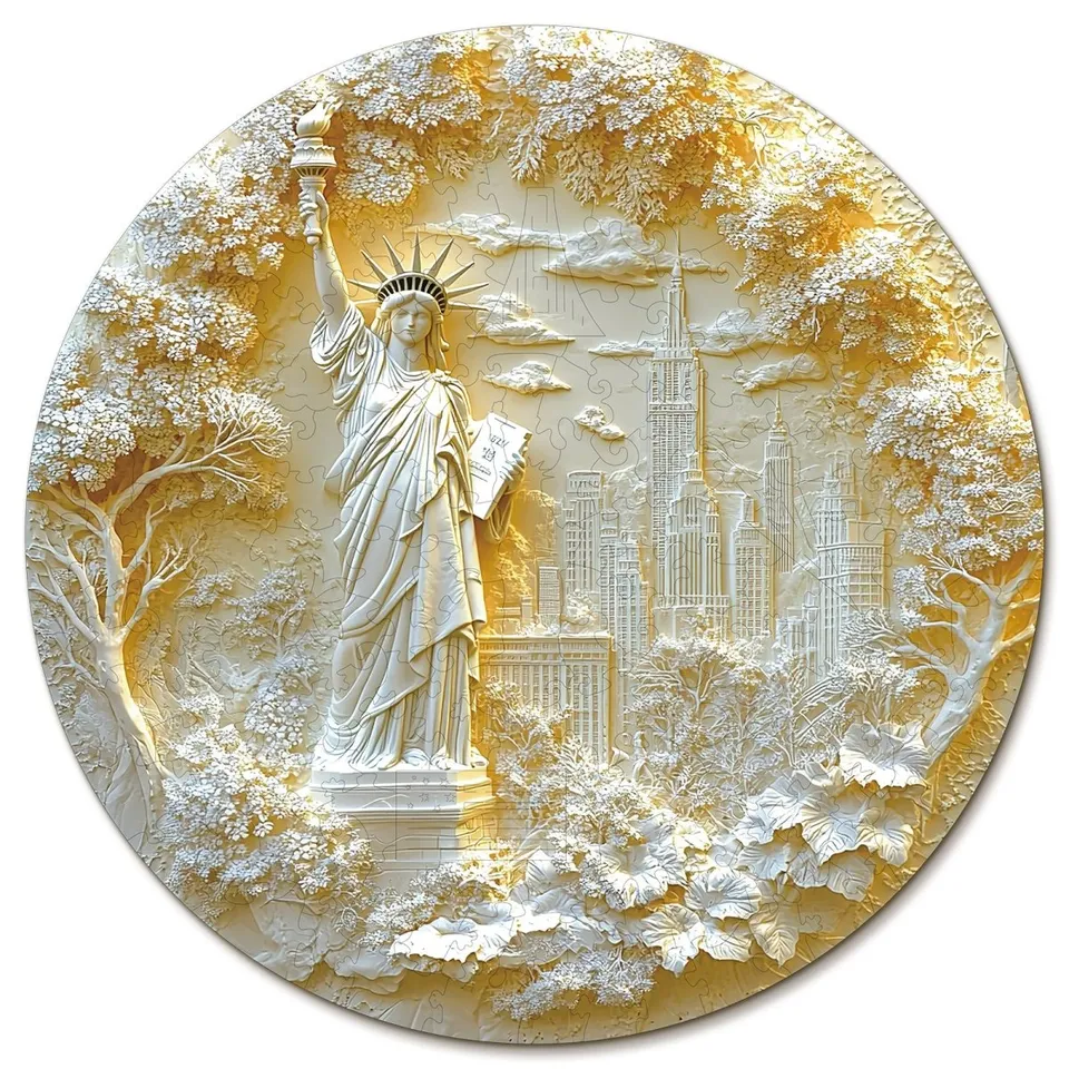 kaayee-wooden-puzzle-statue-of-liberty-holzpuzzle-medium image 1