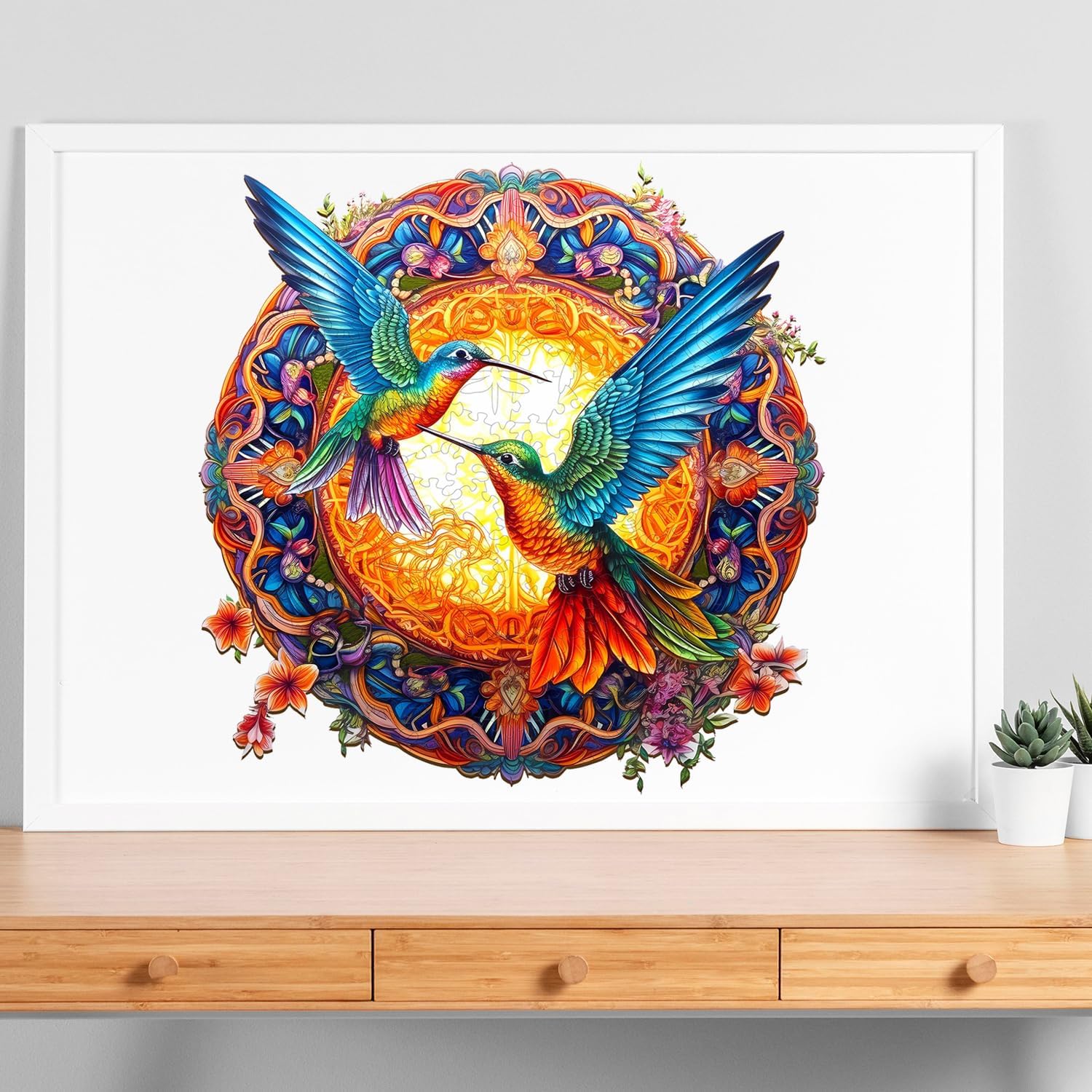 jigfoxy-hummingbirds-holzpuzzle-s-100-teile-rund image 3