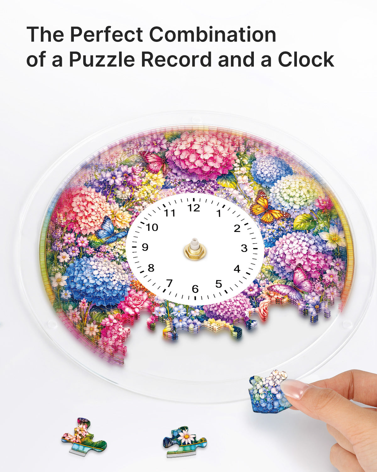 kaayee-clock-kit-hydrangea-symphony-puzzle-uhr-regular-size image 2