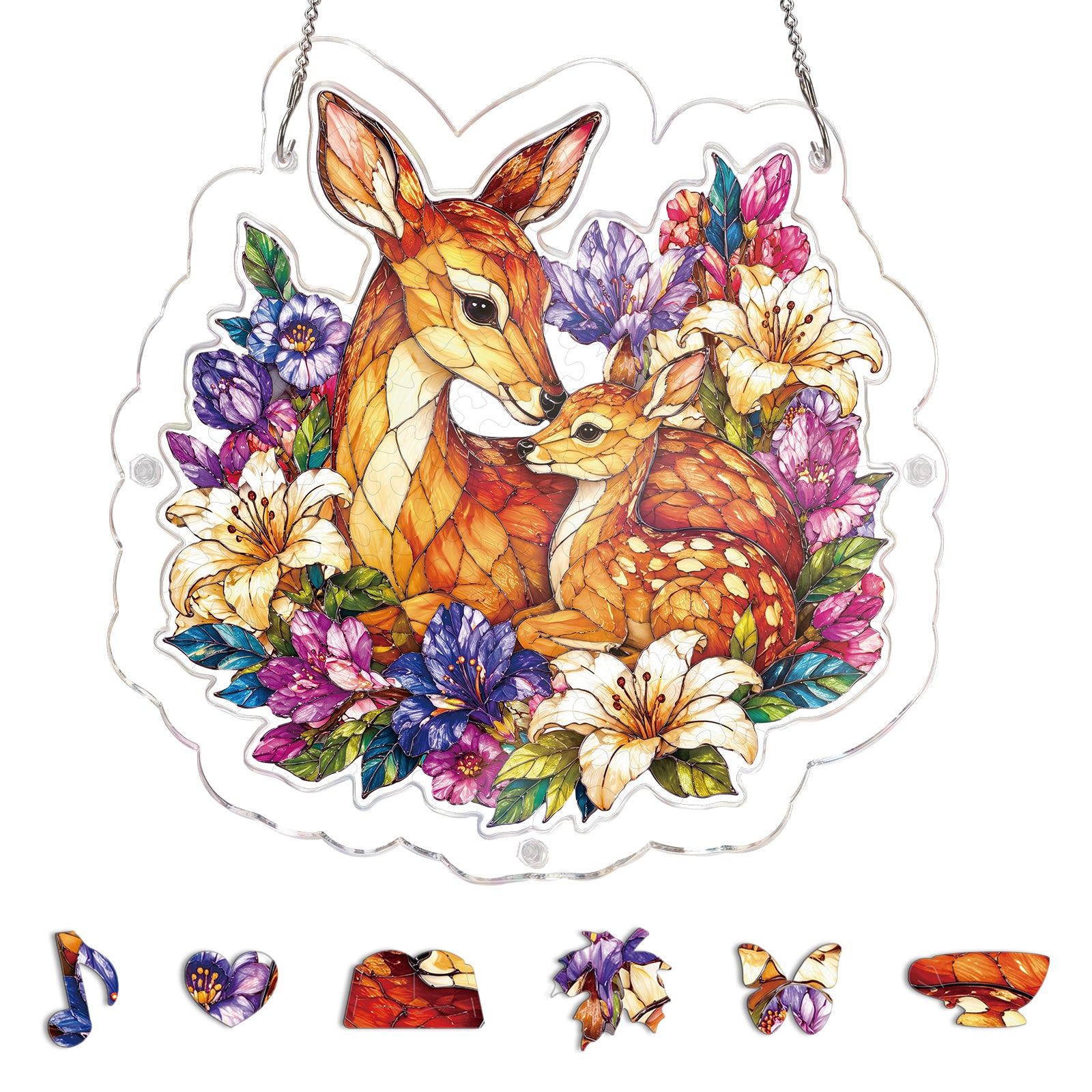 kaayee-deer-in-bloom-suncatcher-fensterbild-acryl-medium image 3