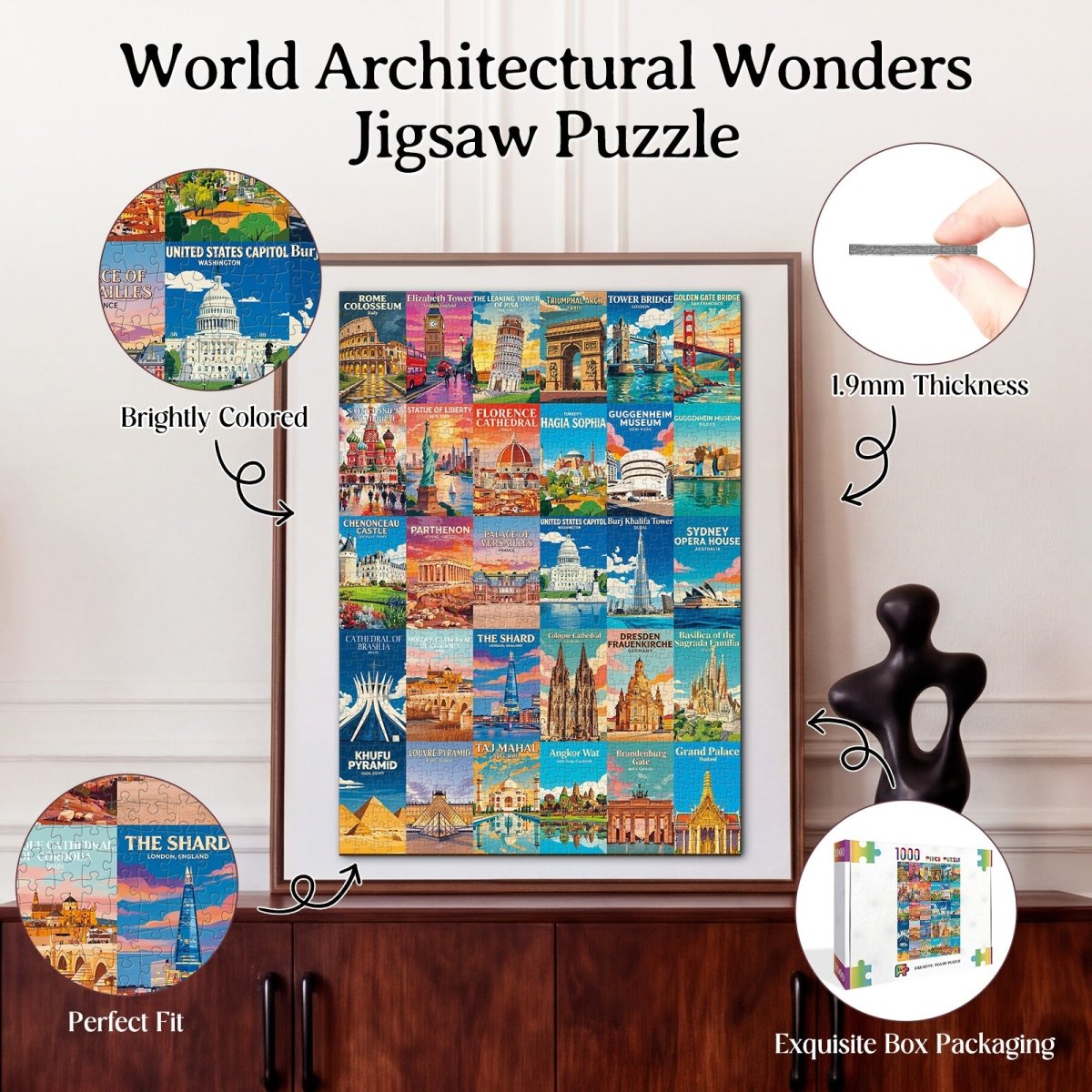 kaayee-cardboard-puzzle-weltwunder-1000-teile-standard image 3