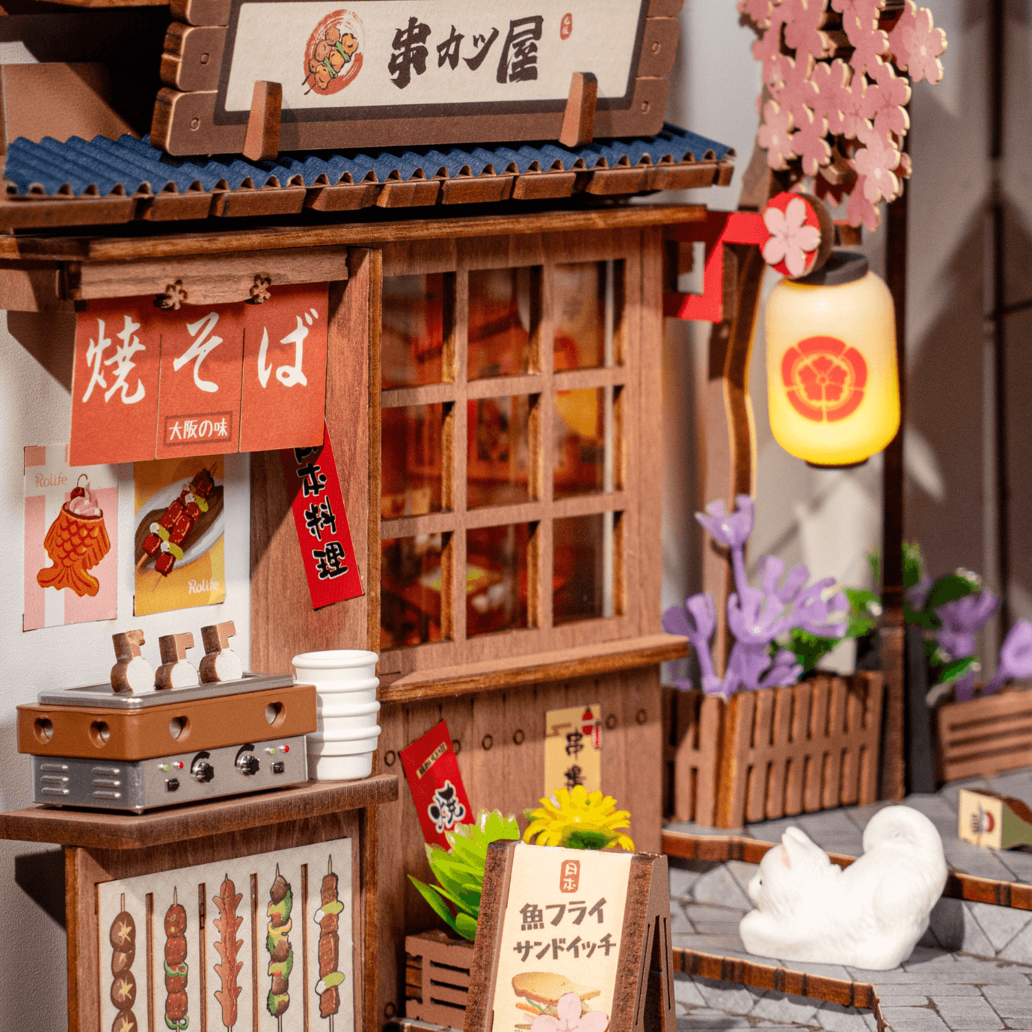 magicholz-book-nook-sakura-wine-alley-japan-deko-mit-led-licht image 3