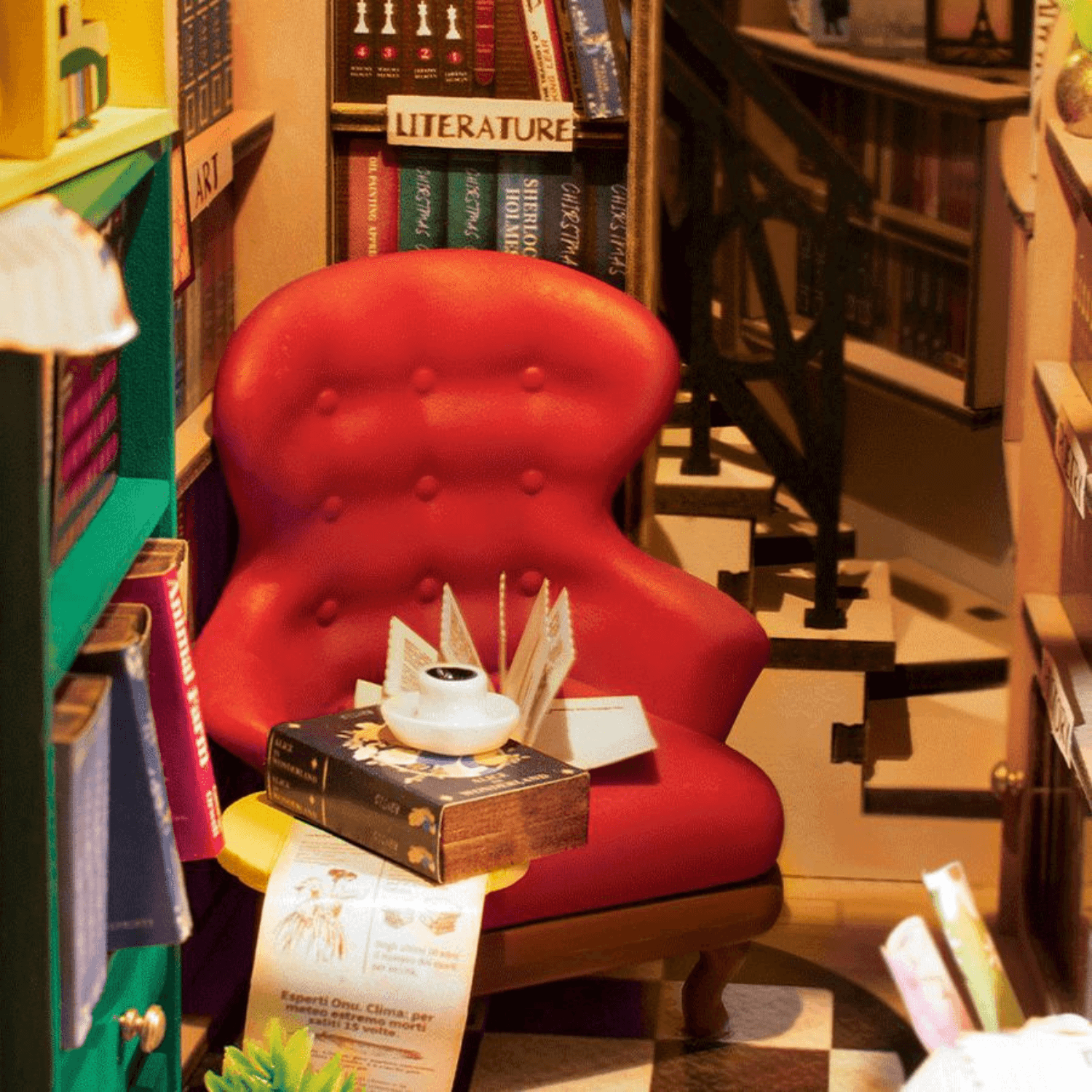 magicholz-miniaturhaus-bookstore-rolife-book-nook-mit-led image 4