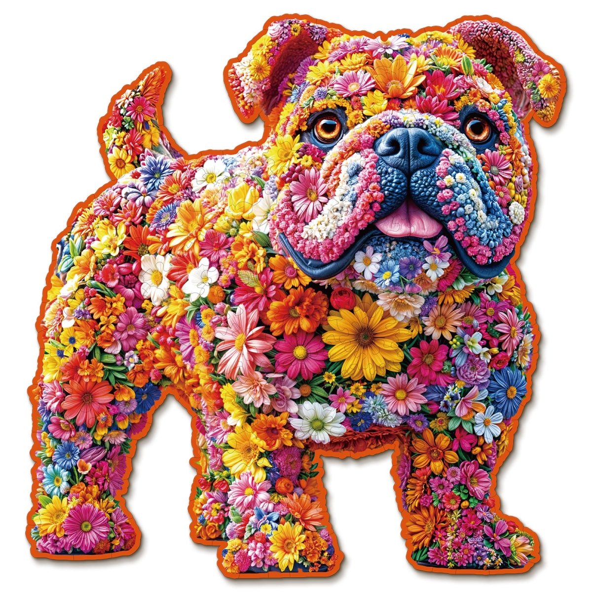 kaayee-wooden-puzzle-flower-dog-medium-holz-bunt image 1