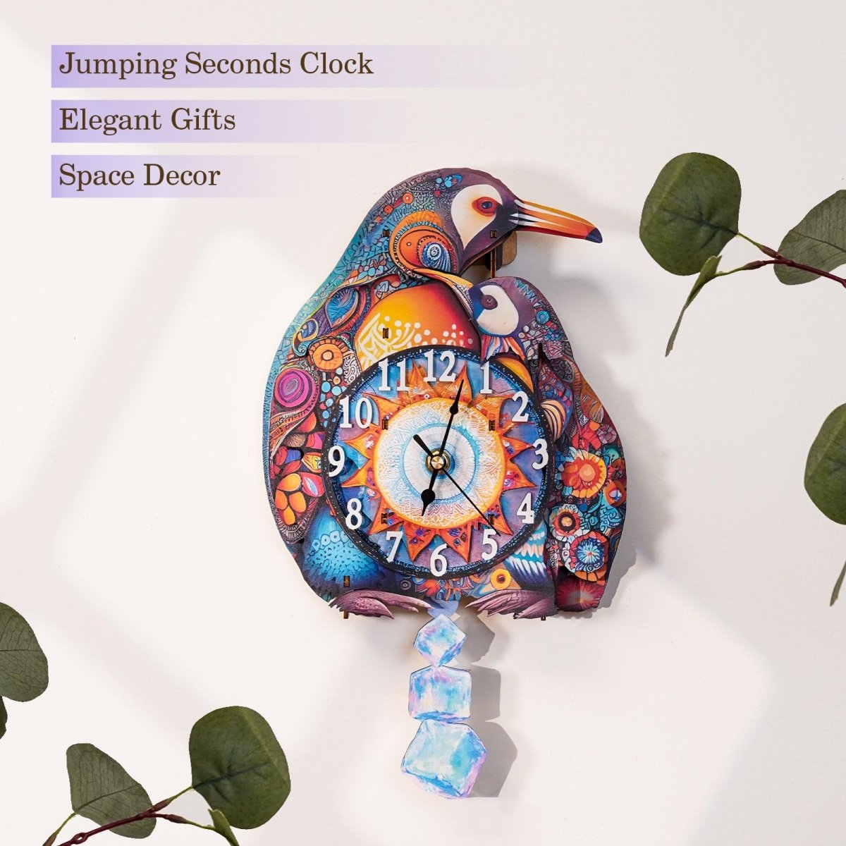 kaayee-clock-kit-penguin-family-holz-puzzleuhr-standard image 6