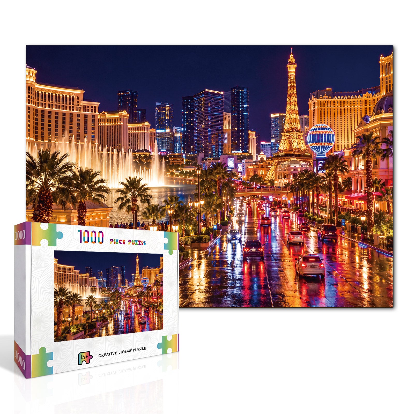 kaayee-cardboard-puzzle-vegas-nights-1000-teile-eco image 2