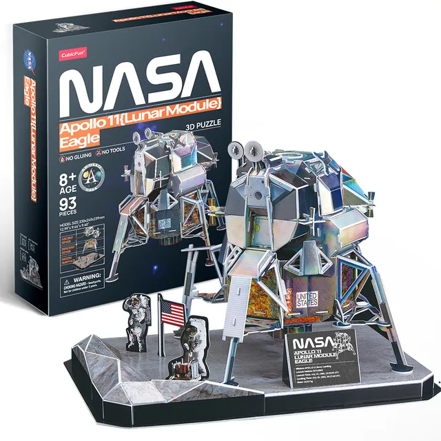 cubicfun-nasa-ds1058h-apollo-11-lunar-module-eagle-3d-puzzle image 1