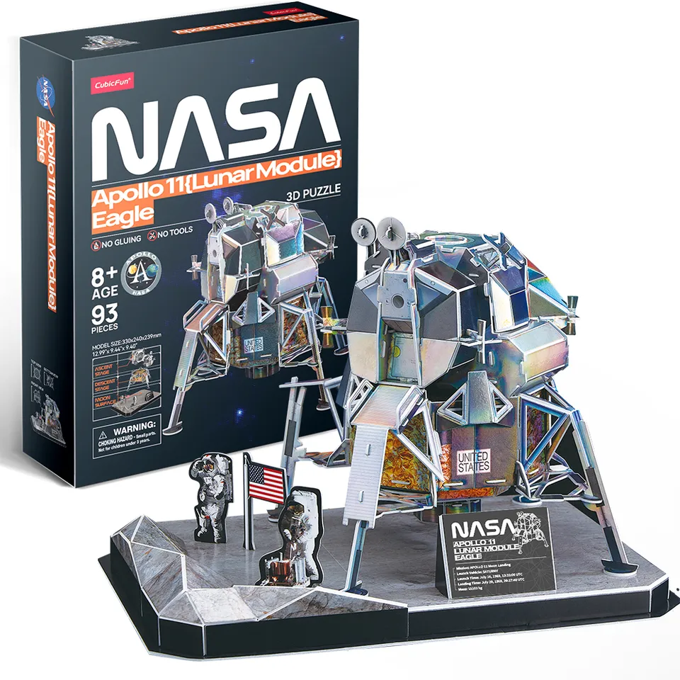 cubicfun-nasa-ds1058h-apollo-11-lunar-module-eagle-3d-puzzle image 1