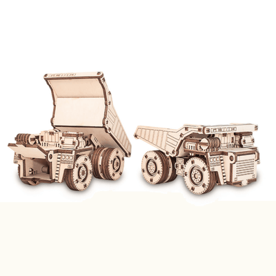 magicholz-mechanischer-bausatz-belaz-mini-kipper-3d-holzpuzzle image 2