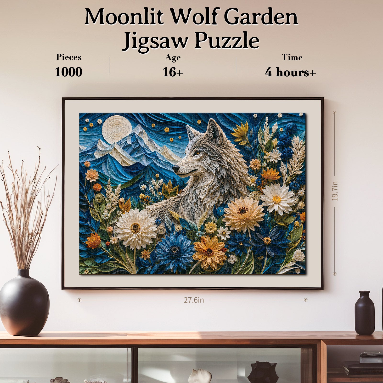kaayee-cardboard-moonlit-wolf-garden-puzzle-1000-teile image 6