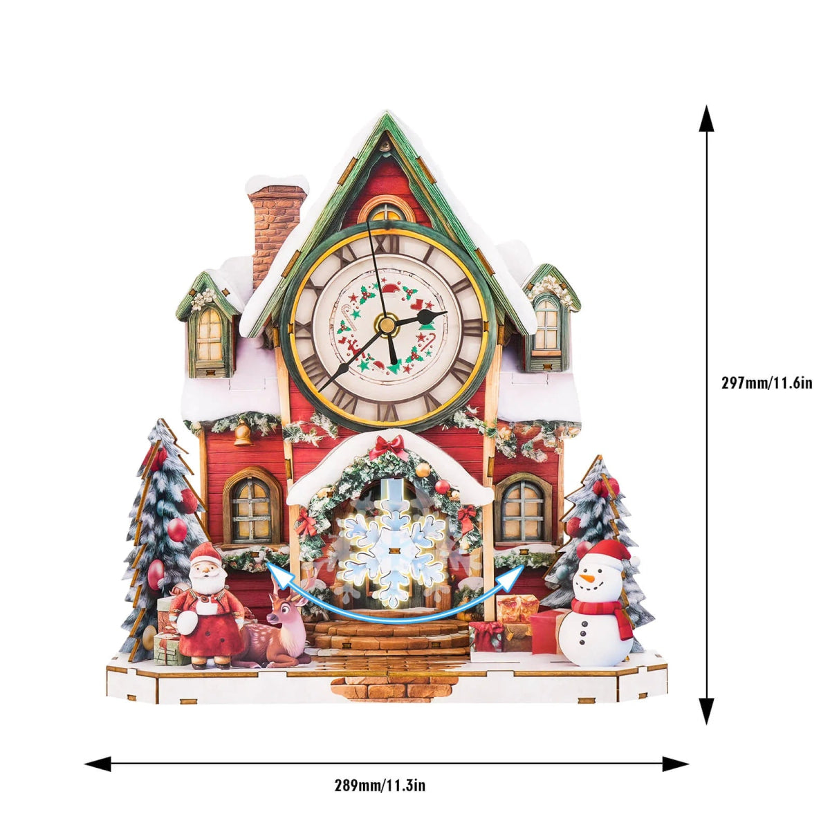 kaayee-clock-kit-christmas-house-holzuhr-weihnachtshaus image 3