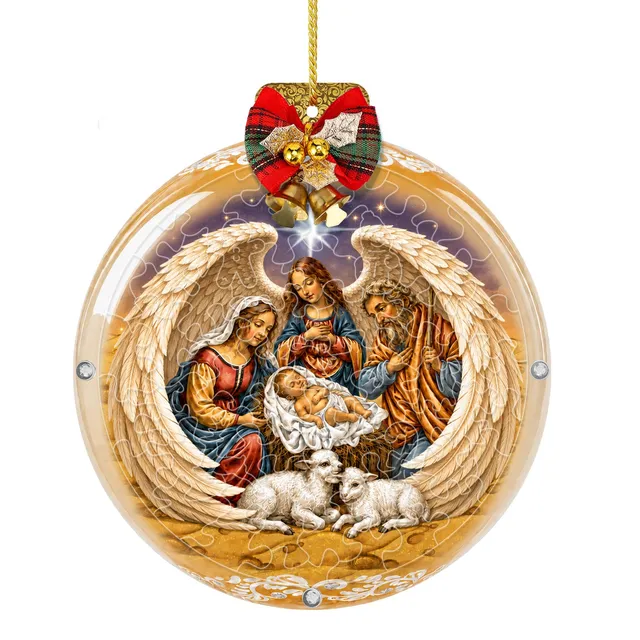 kaayee-suncatcher-puzzle-holy-night-blessing-light-suncatcher-mini-15cm image 1