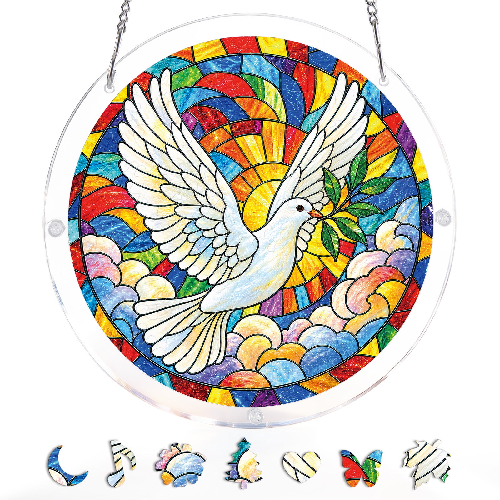 kaayee-suncatcher-dove-of-dawn-fensterbild-taube-acryl-m image 4