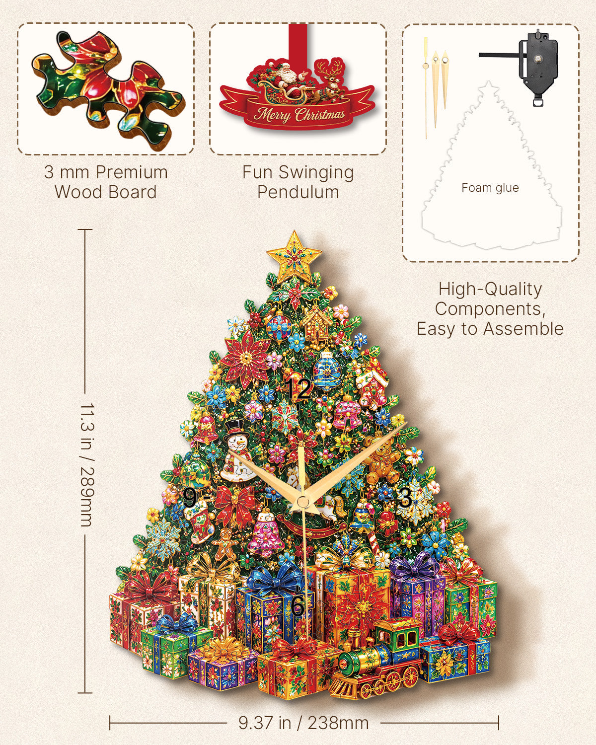 kaayee-christmas-pendeluhr-holzbausatz-uhr-mit-pendel image 3