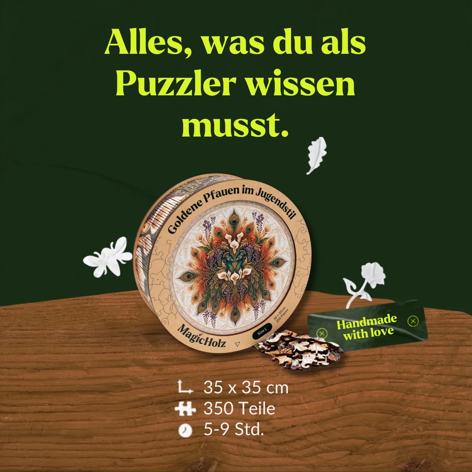 magicholz-goldene-pfauen-holzpuzzle-mandala-350-teile-jugendstil image 6