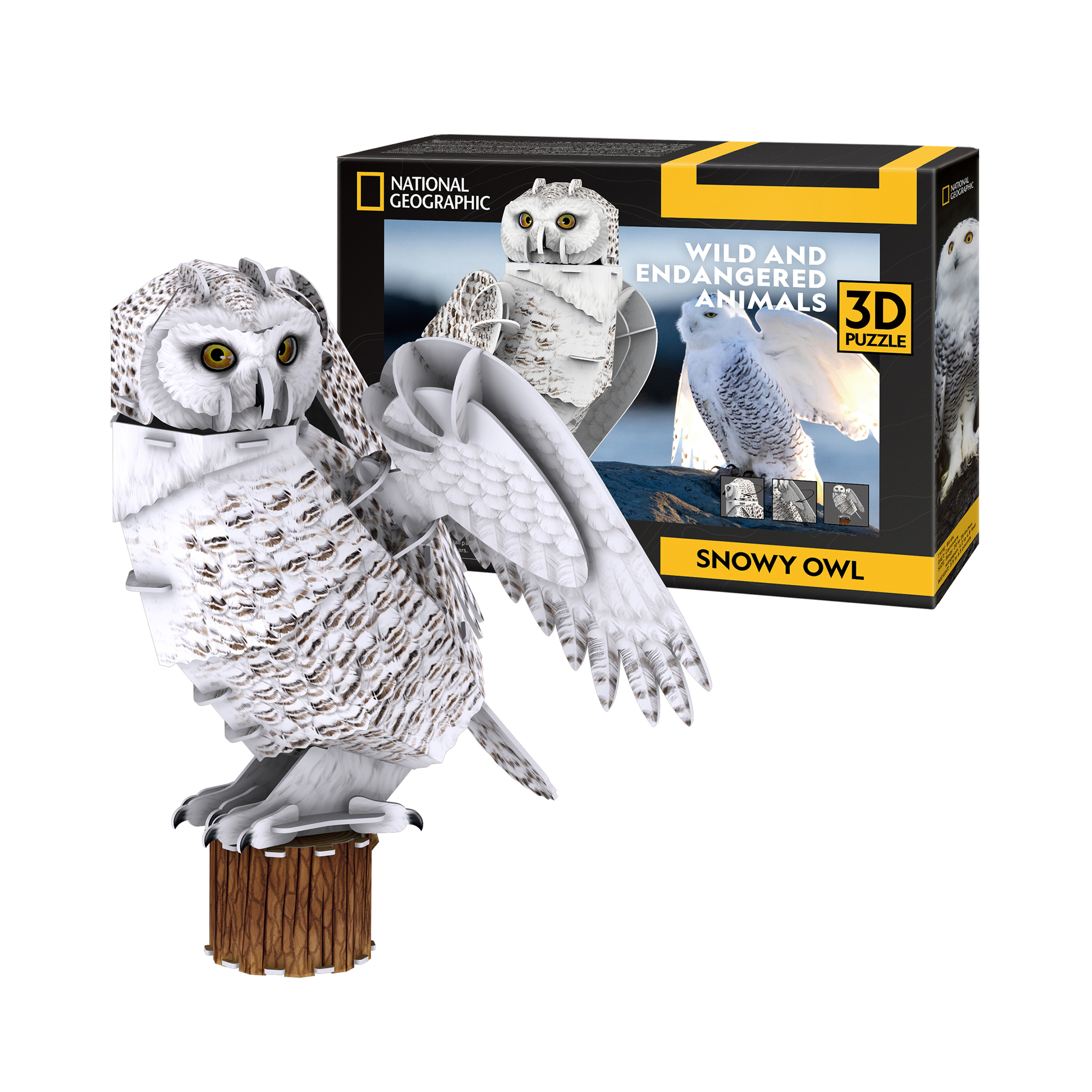 cubicfun-ds1079h-snowy-owl-3d-puzzle-schneeeule-tier image 1