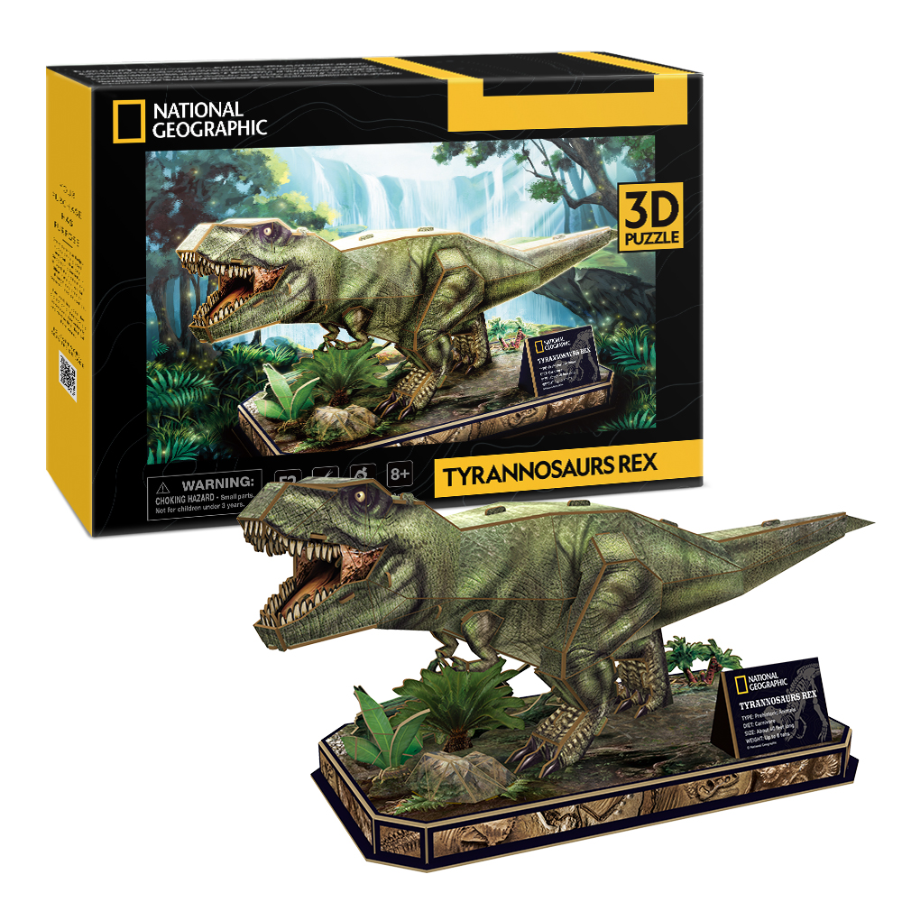cubicfun-dino-puzzle-ds1051h-tyrannosaurus-rex-3d-puzzle image 1